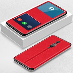 Coque Portefeuille Livre Cuir Etui Clapet T02 pour Xiaomi Mi 9T Rouge
