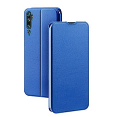 Coque Portefeuille Livre Cuir Etui Clapet T02 pour Xiaomi Mi Note 10 Bleu