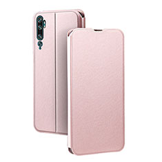 Coque Portefeuille Livre Cuir Etui Clapet T02 pour Xiaomi Mi Note 10 Or Rose