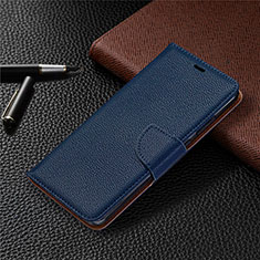 Coque Portefeuille Livre Cuir Etui Clapet T02 pour Xiaomi Redmi Note 9 Bleu