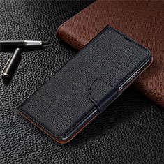 Coque Portefeuille Livre Cuir Etui Clapet T02 pour Xiaomi Redmi Note 9 Noir