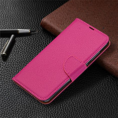 Coque Portefeuille Livre Cuir Etui Clapet T02 pour Xiaomi Redmi Note 9 Rose Rouge