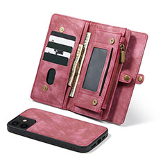 Coque Portefeuille Livre Cuir Etui Clapet T03 pour Apple iPhone 12 Rouge