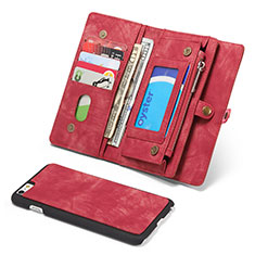 Coque Portefeuille Livre Cuir Etui Clapet T03 pour Apple iPhone 6 Plus Rouge