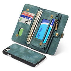 Coque Portefeuille Livre Cuir Etui Clapet T03 pour Apple iPhone 7 Vert