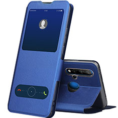 Coque Portefeuille Livre Cuir Etui Clapet T03 pour Huawei P20 Lite (2019) Bleu