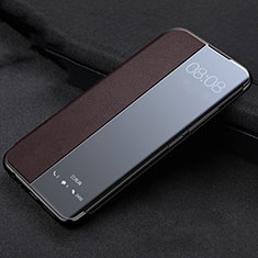Coque Portefeuille Livre Cuir Etui Clapet T03 pour Huawei P40 Pro Marron