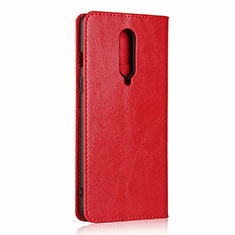 Coque Portefeuille Livre Cuir Etui Clapet T03 pour OnePlus 8 Rouge