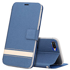 Coque Portefeuille Livre Cuir Etui Clapet T03 pour Oppo K1 Bleu