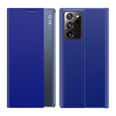 Coque Portefeuille Livre Cuir Etui Clapet T03 pour Samsung Galaxy Note 20 Ultra 5G Bleu