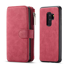 Coque Portefeuille Livre Cuir Etui Clapet T03 pour Samsung Galaxy S9 Plus Rouge