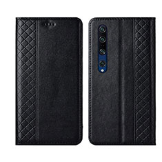 Coque Portefeuille Livre Cuir Etui Clapet T03 pour Xiaomi Mi 10 Pro Noir