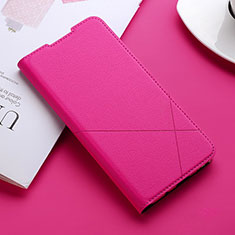 Coque Portefeuille Livre Cuir Etui Clapet T03 pour Xiaomi Redmi Note 8 Pro Rose Rouge
