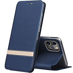 Coque Portefeuille Livre Cuir Etui Clapet T04 pour Apple iPhone 11 Pro Max Bleu