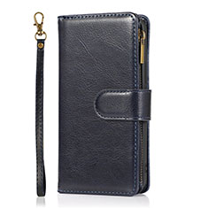 Coque Portefeuille Livre Cuir Etui Clapet T04 pour Apple iPhone 12 Mini Bleu Royal