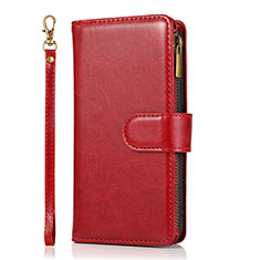 Coque Portefeuille Livre Cuir Etui Clapet T04 pour Apple iPhone 12 Mini Rouge