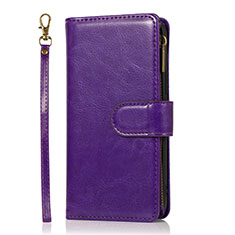 Coque Portefeuille Livre Cuir Etui Clapet T04 pour Apple iPhone 12 Mini Violet