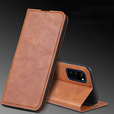 Coque Portefeuille Livre Cuir Etui Clapet T04 pour Huawei Honor View 30 5G Orange