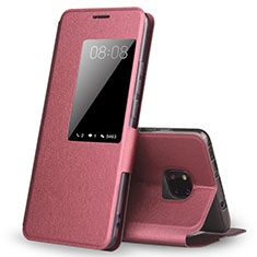Coque Portefeuille Livre Cuir Etui Clapet T04 pour Huawei Mate 20 Pro Rose