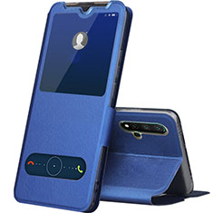 Coque Portefeuille Livre Cuir Etui Clapet T04 pour Huawei Nova 5 Pro Bleu