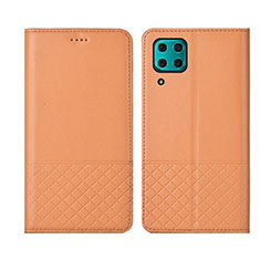 Coque Portefeuille Livre Cuir Etui Clapet T04 pour Huawei P40 Lite Orange
