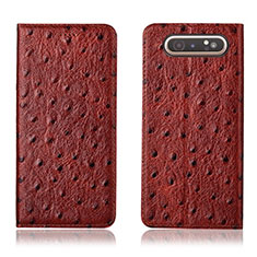 Coque Portefeuille Livre Cuir Etui Clapet T04 pour Samsung Galaxy A80 Rouge