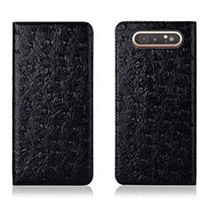 Coque Portefeuille Livre Cuir Etui Clapet T04 pour Samsung Galaxy A90 4G Noir