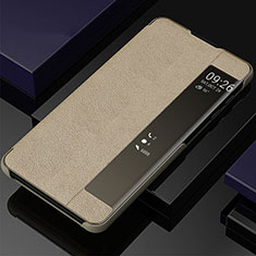 Coque Portefeuille Livre Cuir Etui Clapet T04 pour Samsung Galaxy Note 10 Plus Or