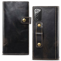 Coque Portefeuille Livre Cuir Etui Clapet T04 pour Samsung Galaxy Note 20 5G Noir