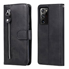 Coque Portefeuille Livre Cuir Etui Clapet T04 pour Samsung Galaxy Note 20 Ultra 5G Noir