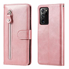 Coque Portefeuille Livre Cuir Etui Clapet T04 pour Samsung Galaxy Note 20 Ultra 5G Or Rose
