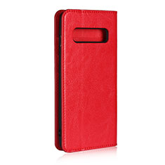 Coque Portefeuille Livre Cuir Etui Clapet T04 pour Samsung Galaxy S10 5G Rouge