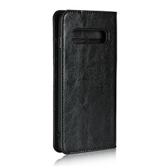 Coque Portefeuille Livre Cuir Etui Clapet T04 pour Samsung Galaxy S10 Noir