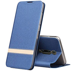 Coque Portefeuille Livre Cuir Etui Clapet T04 pour Xiaomi Mi 9T Bleu