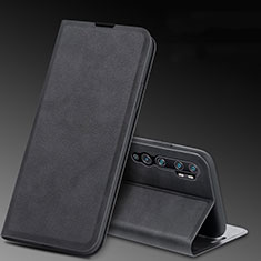 Coque Portefeuille Livre Cuir Etui Clapet T04 pour Xiaomi Mi Note 10 Noir
