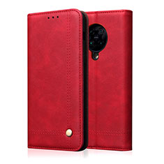 Coque Portefeuille Livre Cuir Etui Clapet T04 pour Xiaomi Poco F2 Pro Rouge