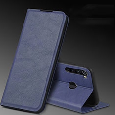 Coque Portefeuille Livre Cuir Etui Clapet T04 pour Xiaomi Redmi Note 8 (2021) Bleu