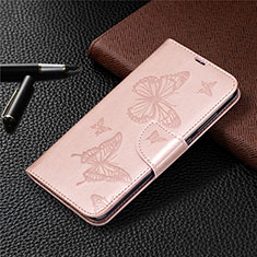 Coque Portefeuille Livre Cuir Etui Clapet T04 pour Xiaomi Redmi Note 9 Or Rose