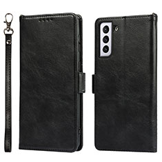 Coque Portefeuille Livre Cuir Etui Clapet T04D pour Samsung Galaxy S22 5G Noir