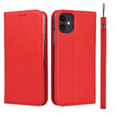 Coque Portefeuille Livre Cuir Etui Clapet T05 pour Apple iPhone 11 Rouge