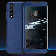 Coque Portefeuille Livre Cuir Etui Clapet T05 pour Huawei Honor 20S Bleu