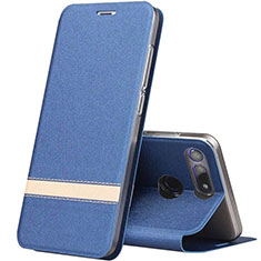 Coque Portefeuille Livre Cuir Etui Clapet T05 pour Huawei Honor V20 Bleu