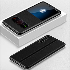 Coque Portefeuille Livre Cuir Etui Clapet T05 pour Huawei Nova 5 Noir