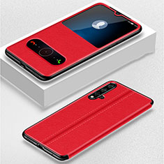 Coque Portefeuille Livre Cuir Etui Clapet T05 pour Huawei Nova 5 Pro Rouge