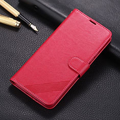 Coque Portefeuille Livre Cuir Etui Clapet T05 pour Huawei P20 Lite (2019) Rose Rouge