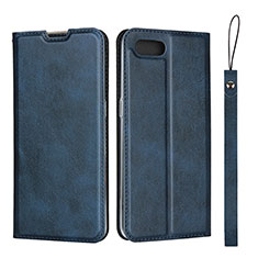 Coque Portefeuille Livre Cuir Etui Clapet T05 pour Oppo R15X Bleu