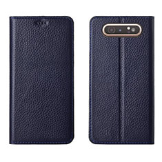 Coque Portefeuille Livre Cuir Etui Clapet T05 pour Samsung Galaxy A80 Bleu
