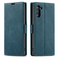 Coque Portefeuille Livre Cuir Etui Clapet T05 pour Samsung Galaxy Note 10 Bleu