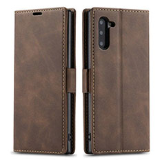 Coque Portefeuille Livre Cuir Etui Clapet T05 pour Samsung Galaxy Note 10 Marron