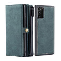Coque Portefeuille Livre Cuir Etui Clapet T05 pour Samsung Galaxy Note 20 5G Vert